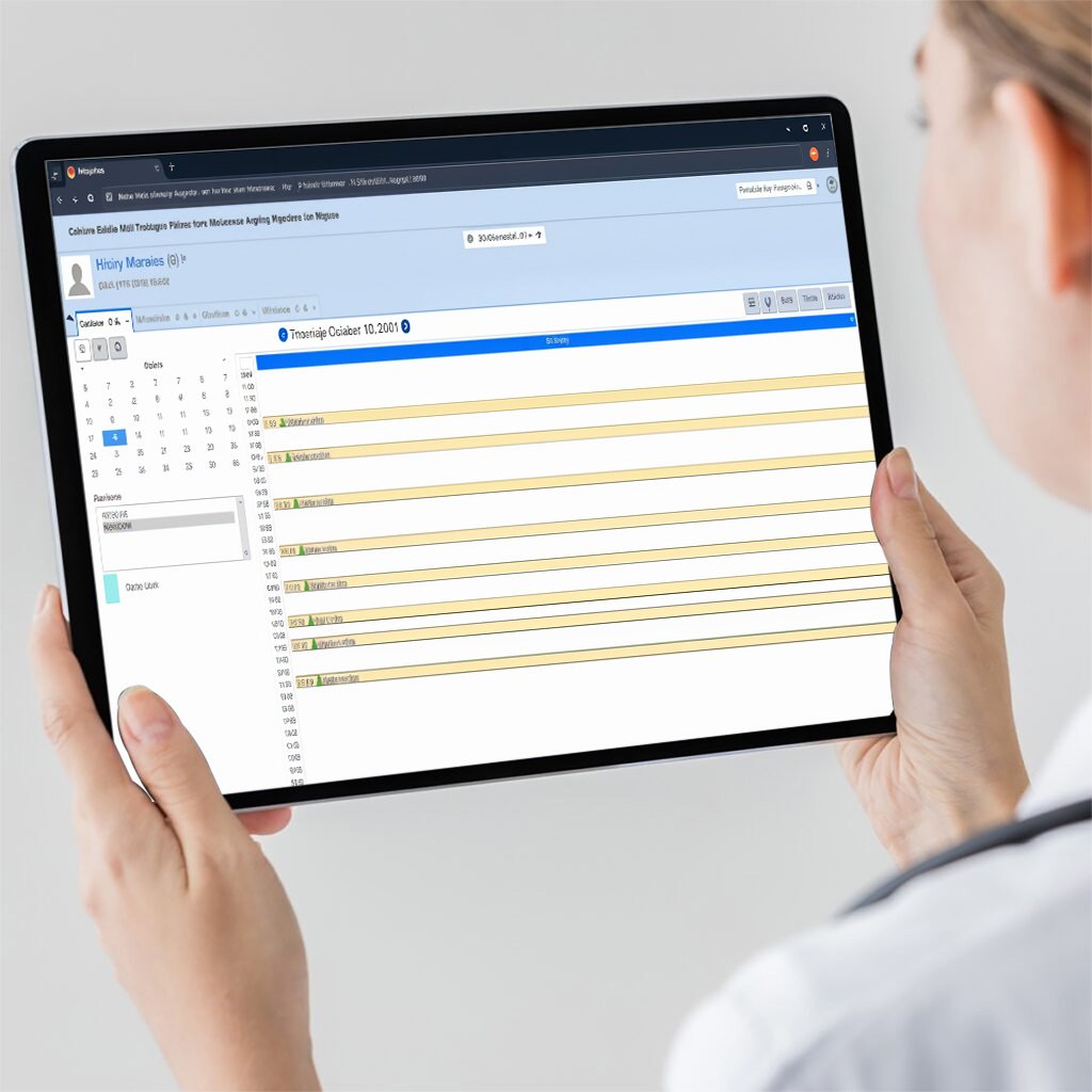 A screen showing one of the features of Doktoremr. It shows a calendar which can empower your practice.