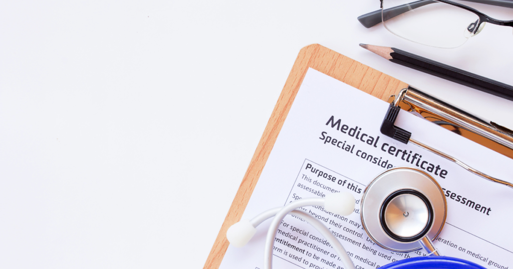 medical certificate philippines price depicted by a medical certificate on clipboard